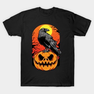 Halloween crow and pumpkin T-Shirt